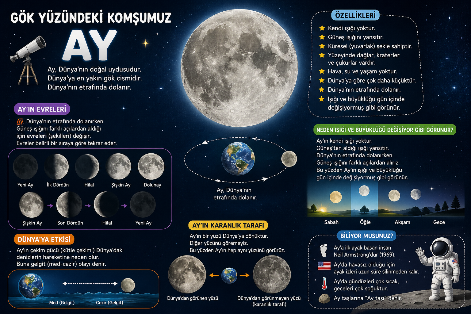 5. Sınıf Gökyüzündeki Komşularımız ve Biz (1. Ünite) Konu Özeti (TYMM) - Görsel 2